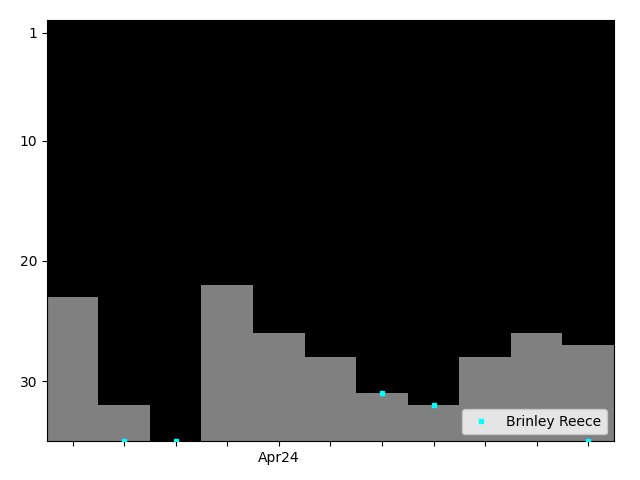 Graph showing Brinley Reece Tag history